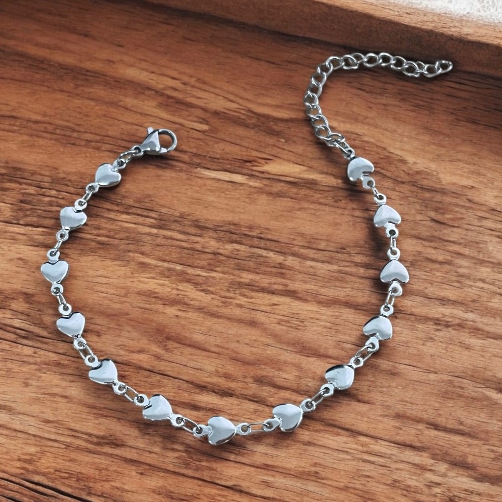 Pulseira Feminina Aço Inoxidável Multi Corações em Oferta na Shopee