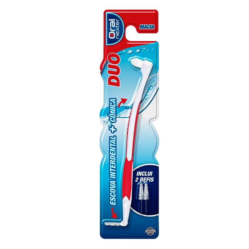 Escova Interdental + Cônica Oral Nexter Duo Macia 1 Unidade + 2 Refil em Oferta na Shopee