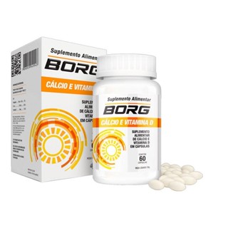 Suplemento Alimentar Borg Cálcio e Vitamina D 60 Cápsulas Gel em Oferta na Shopee