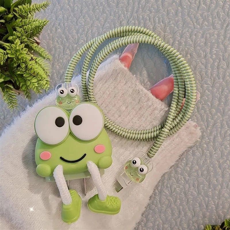 Protetor De Carregador XIAOMI Sapo Fofo Para 33W 67W 90 120W Capa Organizador De Cabo Tipo C Caso Android em Oferta na Shopee