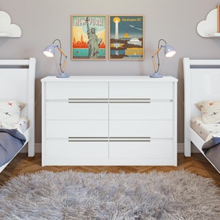 Cômoda Urban 8 Gavetas Branco em Oferta na Shopee