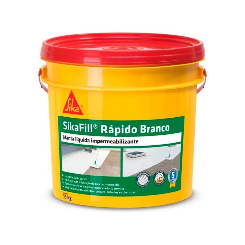 Manta Liquida Acrílica Sikafill Branco - Sika em Oferta na Shopee