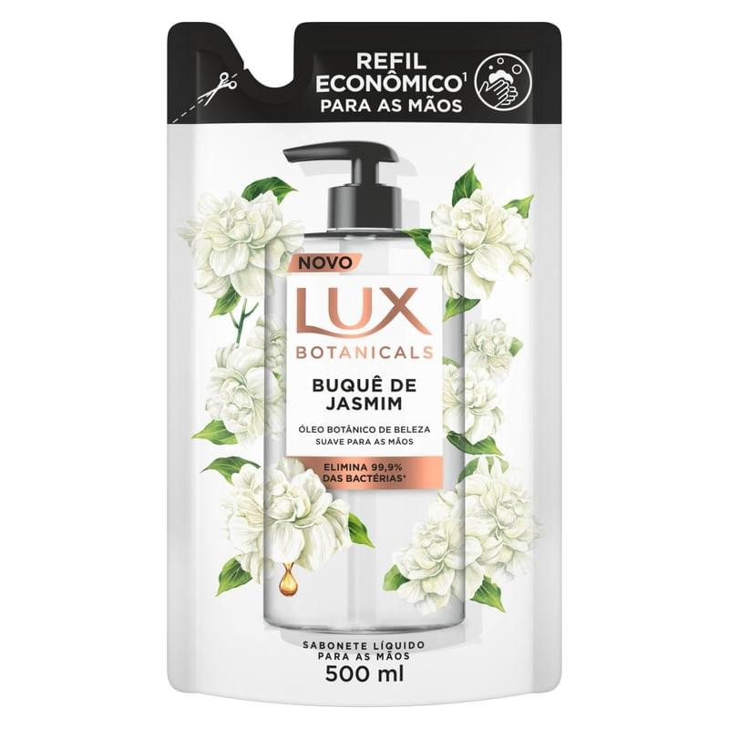Sabonete Líquido para Mãos Lux Botanicals Buquê de Jasmin Refil 500ml em Oferta na Shopee