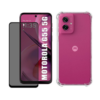 Capa Case Capinha Anti Impacto Compatível Com Motorola Moto G55 + Película 3D Privacidade em Oferta na Shopee