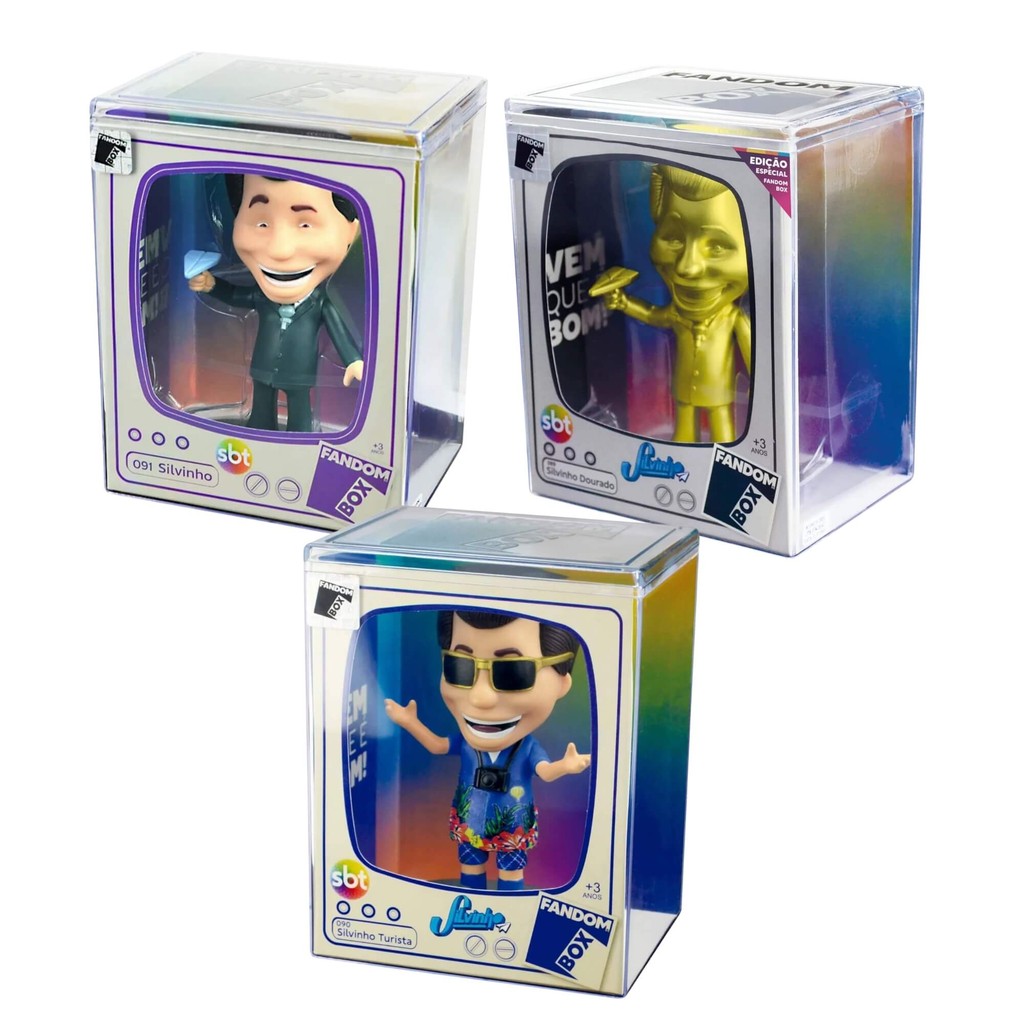 Coleção Fandom Box Silvinho Turista + Silvinho Dourado + Silvio Santos Silvinho Lider em Oferta na Shopee