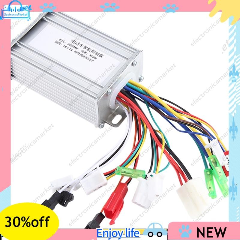 Controlador Sem Escova Para Bicicleta Elétrica , 36V , 48V , 350W , 6 Tubos , Modo Duplo Scooter , Velocidade , Peça De