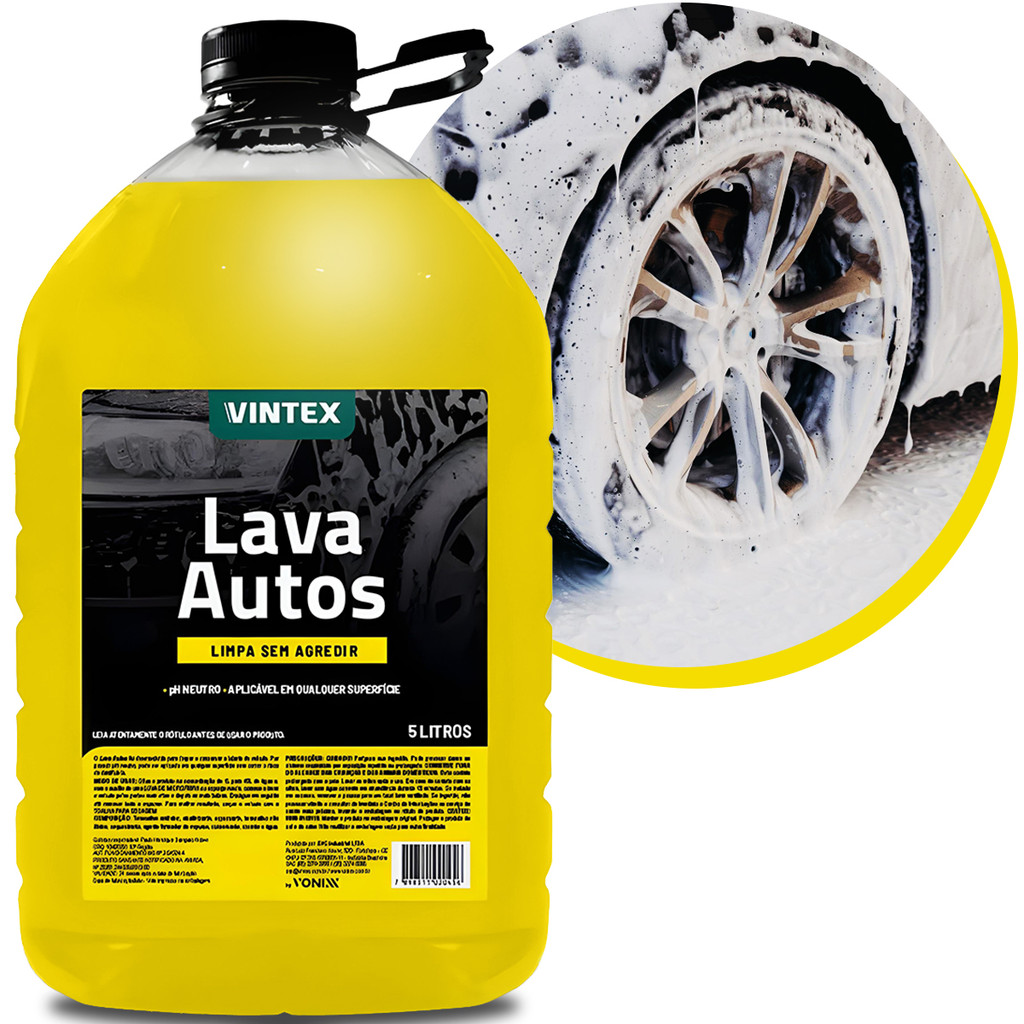 Shampoo Lava Autos 5L Automotivo Neutro Concentrado Vintex em Oferta na Shopee