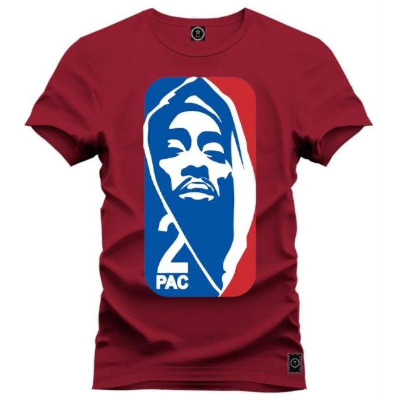 camiseta nba 2pac plus size estampada 100%algodao