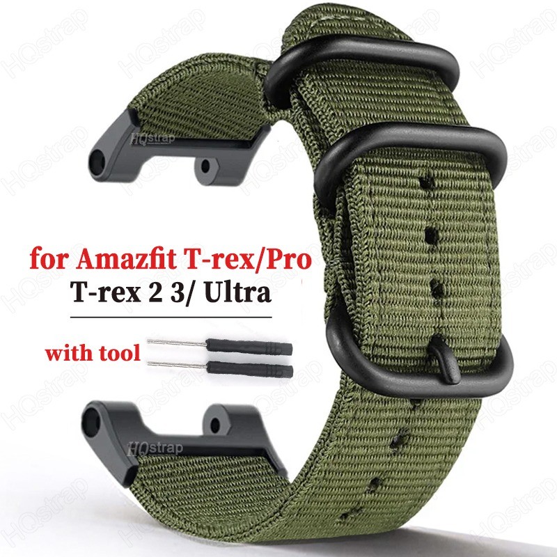 Banda De Náilon Para Huami Amazfit T-rex 2 3 pro Pulseira De Relógio Ultra Esporte Cinto Smartwatch Acessórios