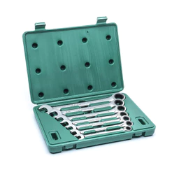 Jogo de Chave Combinada Catraca 5/16" a 3/4" Sata com 7 Peças Lado Estrela e Boca