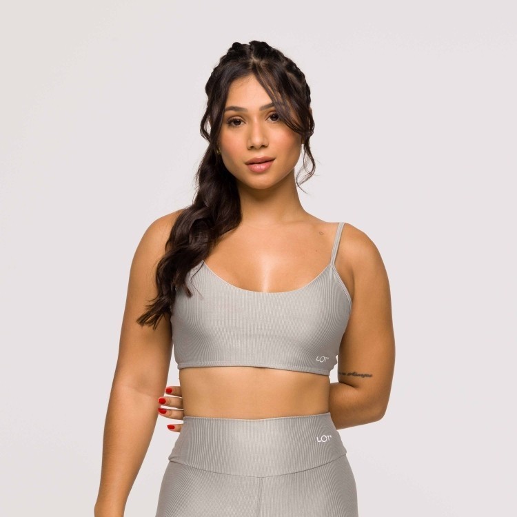 Top Feminino Prata Fitness Poliamida Academia Costas Aberta em Oferta na Shopee