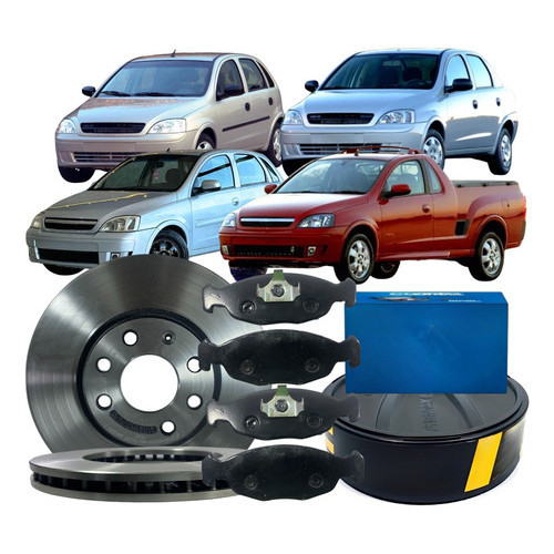 Kit Disco Freio Ventilado Pastilha Montana Corsa 2003 Á 2009 - Spare Parts and Accessories for Vehicles