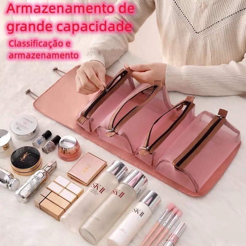 Necessaire Organizador De Viagem Removível De Cosméticos Maquiagem À Prova D'água