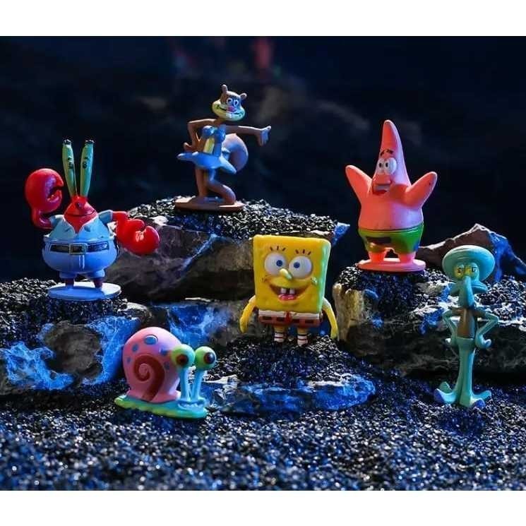 Bonecos brinquedos desenho da esponja Bob Lula Molusco Sirigueijo Patrick estrela