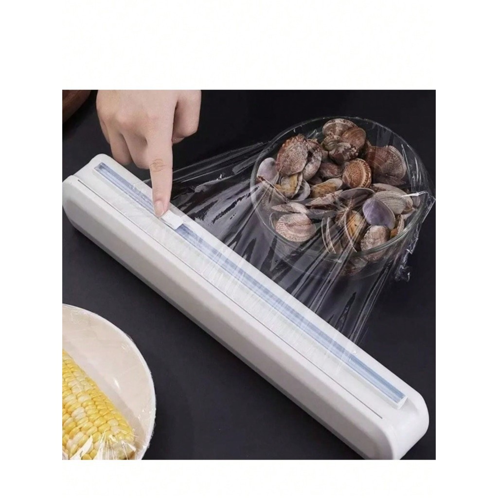 Dispenser Suporte Plástico Filme Base Magnética Com Cortador