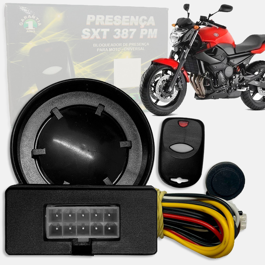 Bloqueador Alarme de Moto Universal Afastamento Presença Cadeado Eletrônico Sxt387 - Spare Parts and Accessories for Vehicles
