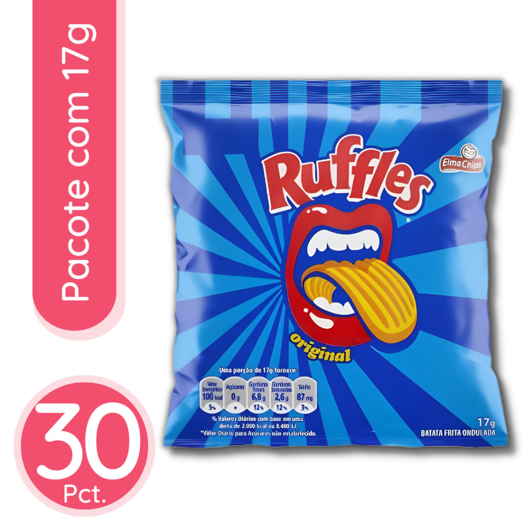 Caixa de Ruffles 30 unidades de 17g - Elma Chip