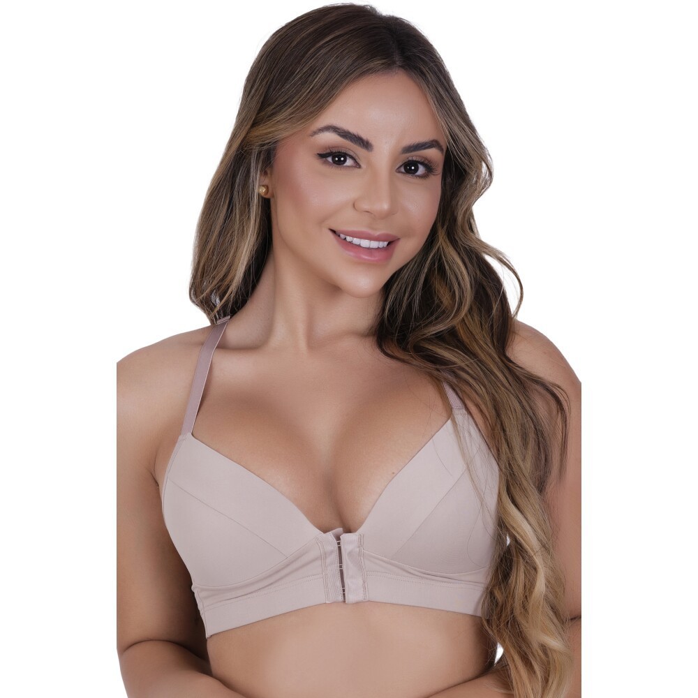 Sutiã Nadador Bojo Soft  com Fecho Frontal de Microfibra sem Aro