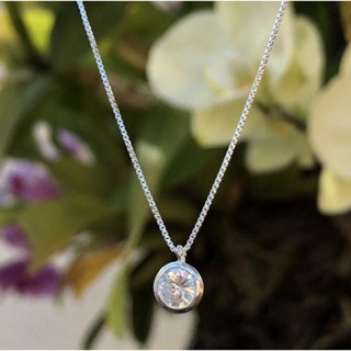 Colar Ponto de luz redondo prata 925 em Oferta na Shopee