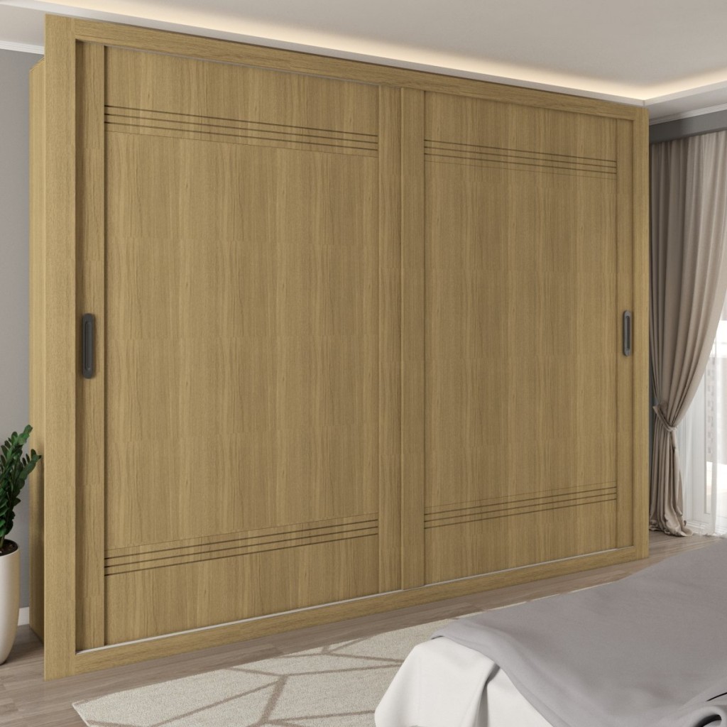 Guarda-Roupa Casal Sunderland 2 Portas 4 Gavetas 100% Mdf Castanho - Panorama Móveis em Oferta na Shopee