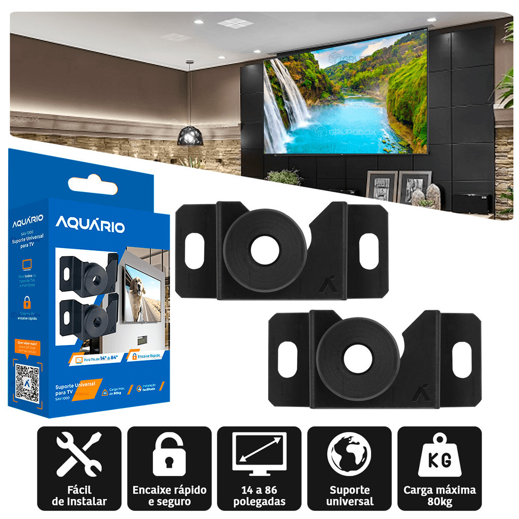 Imagem Suporte Para TV Monitor Fixo 14 a 84 Polegadas TVs LED LCD Universal Televisão