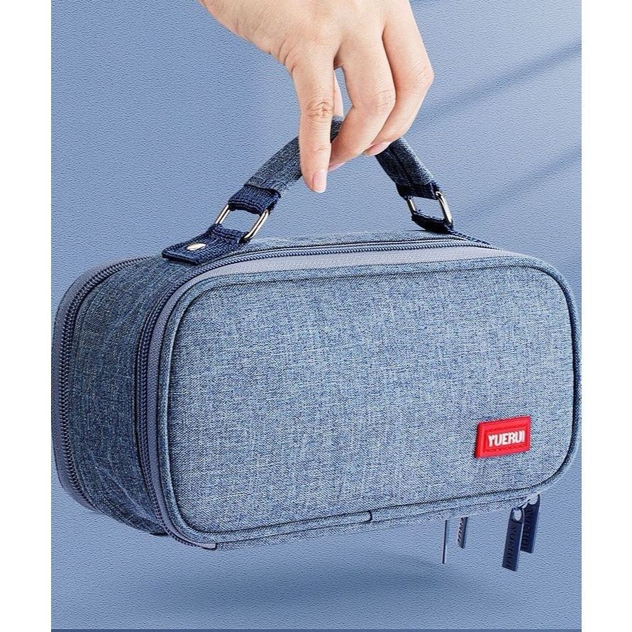 Estojo Escolar Organizador Juvenil Liso Com 2 Divisórias Com Alça Interna em Oferta na Shopee