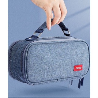 Estojo Escolar Organizador Juvenil Liso Com 2 Divisórias Com Alça Interna em Oferta na Shopee