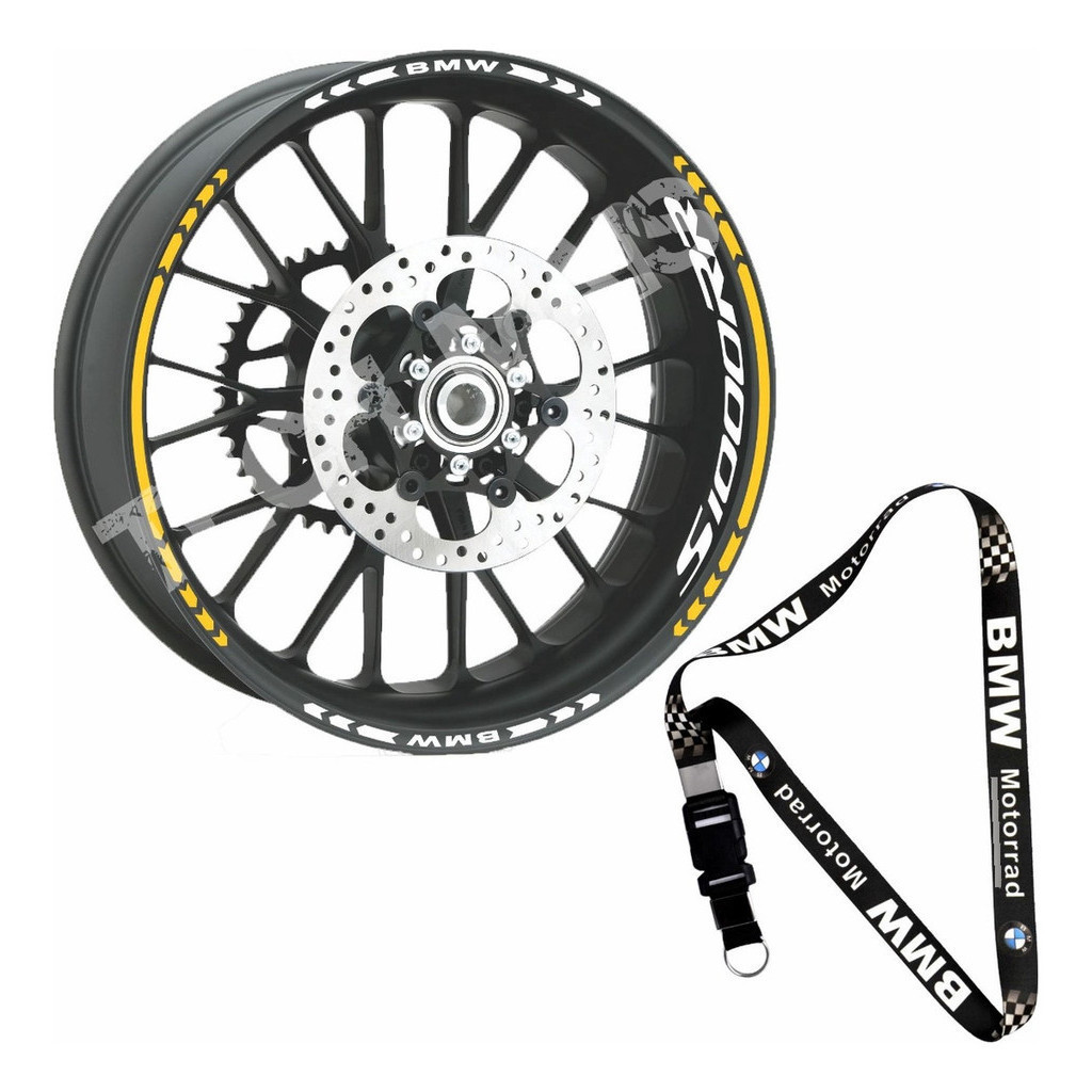 Kit De Adesivos Cordão Moto Bmw S 1000 Rr Refletiva Rodas