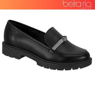 Mocassim Feminino Beira Rio Tratorado Loafer Tira em Brilho Conforto em Oferta na Shopee