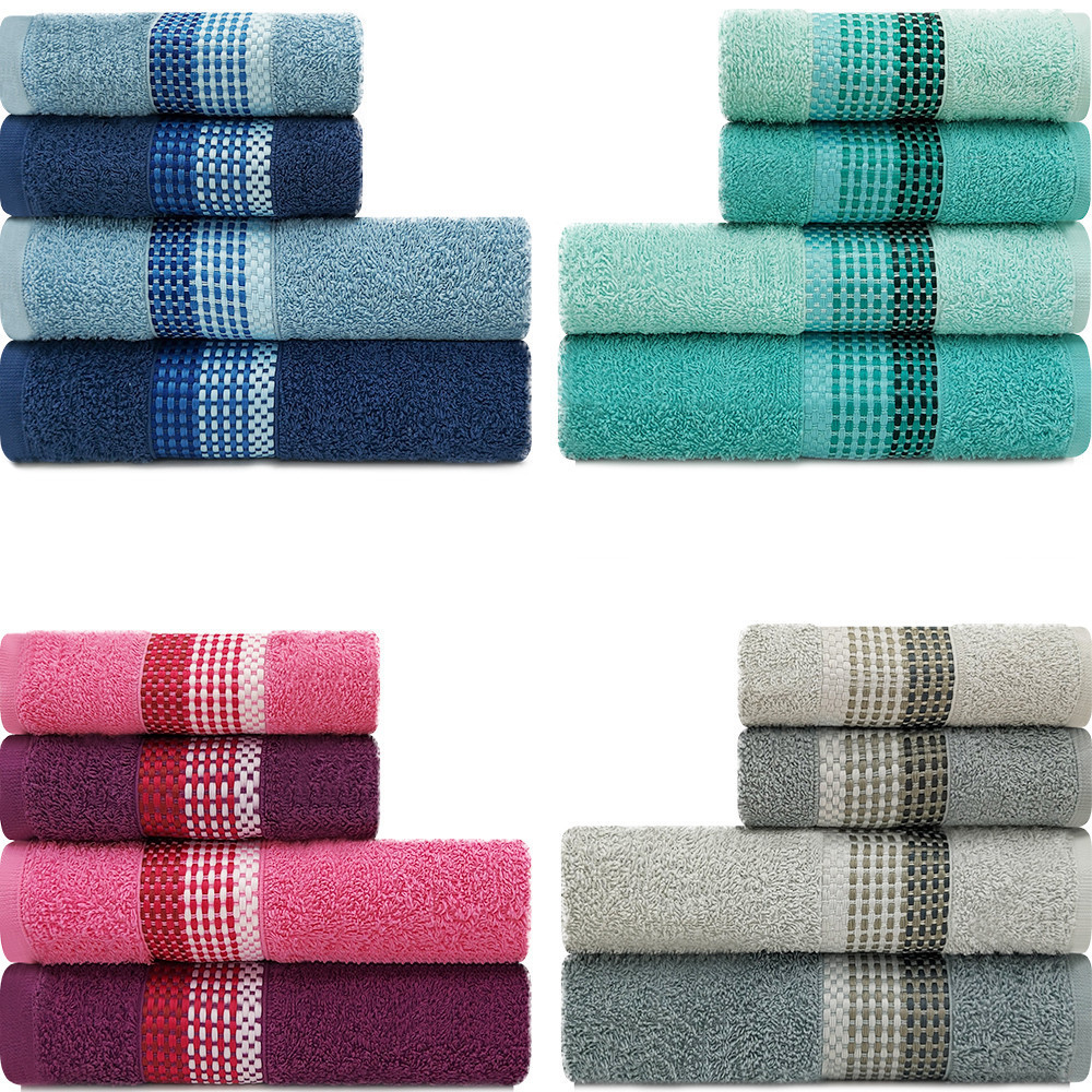 Jogo de Toalhas 4 Peças Banho + Rosto Algodão Venus Camesa BF Casa em Oferta na Shopee