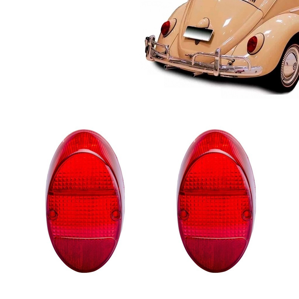 Par Lente Lanterna Traseira Fusca 1200 1962 1963 1964 1965 1966 Fusca 1300 1967 1968 1969 1970 1971 1972 1973 1974 1975 1976 1977 1978 1979 1980 1981 1982 Rubi Vermelho