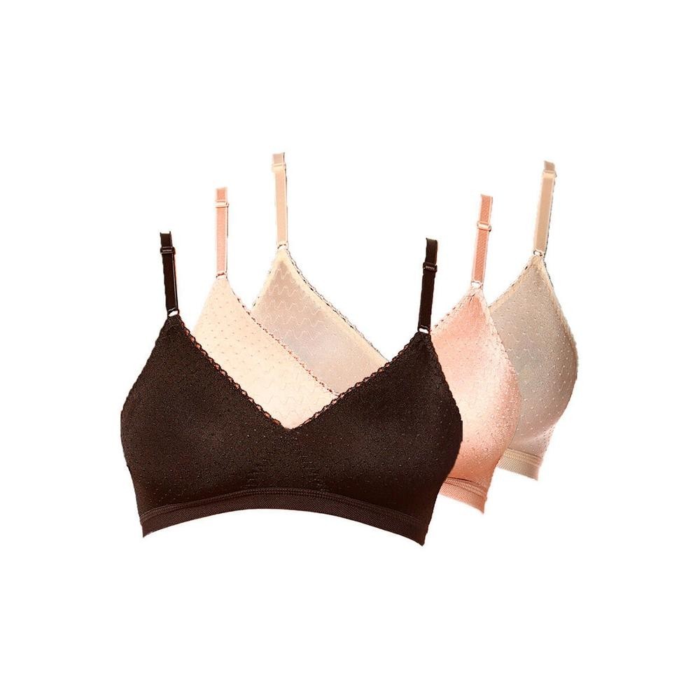 Kit com 3 Sutiãs sem Aro e sem Bojo Poás Demillus 61411 Colorido em Oferta na Shopee