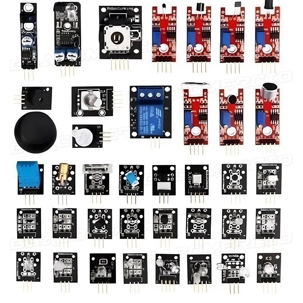 Kit com 37 Módulos e Sensores Para Arduino e Para RaspBerry