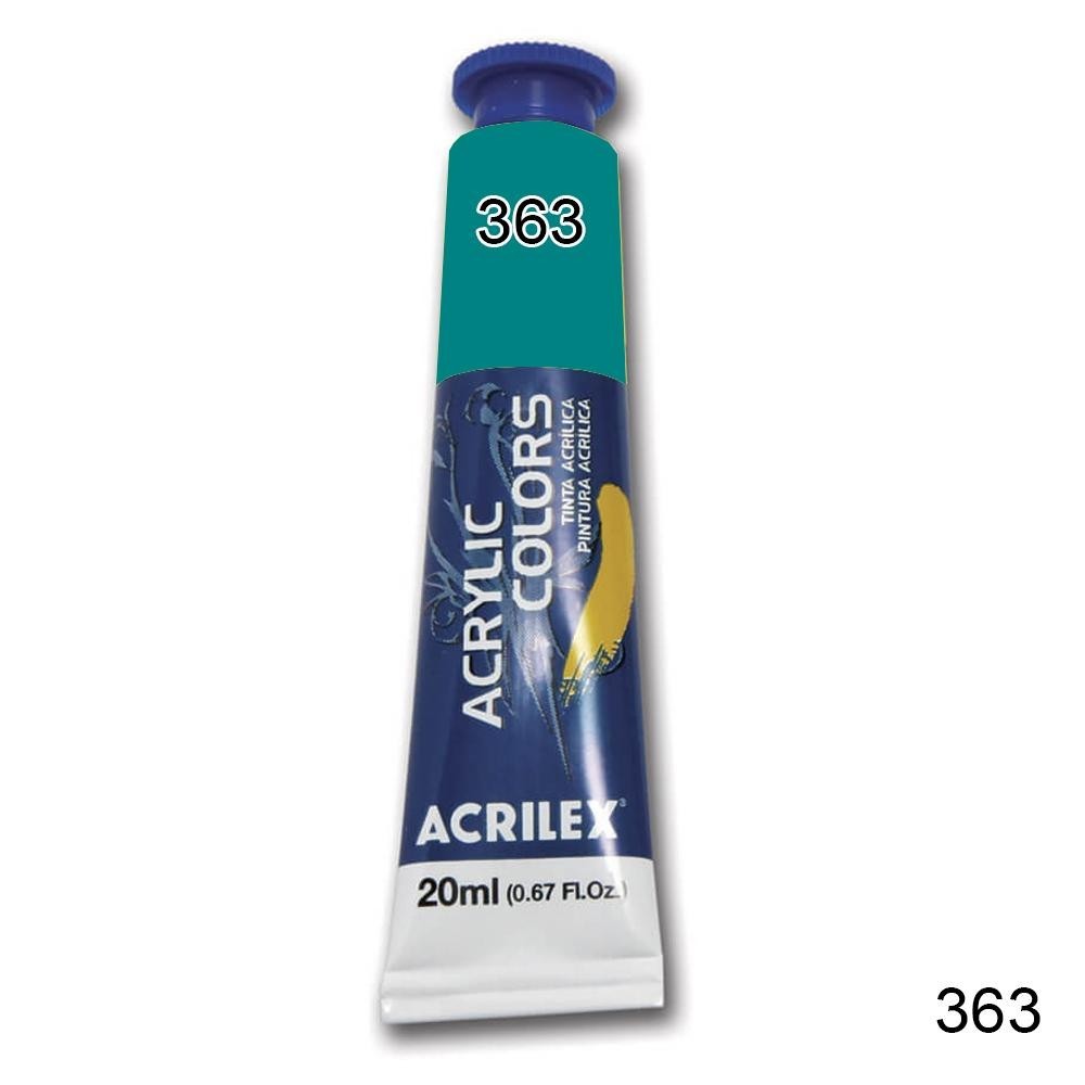Tinta Acrílica p/ Tela 20ml Azul Turquesa 363 Acrilex