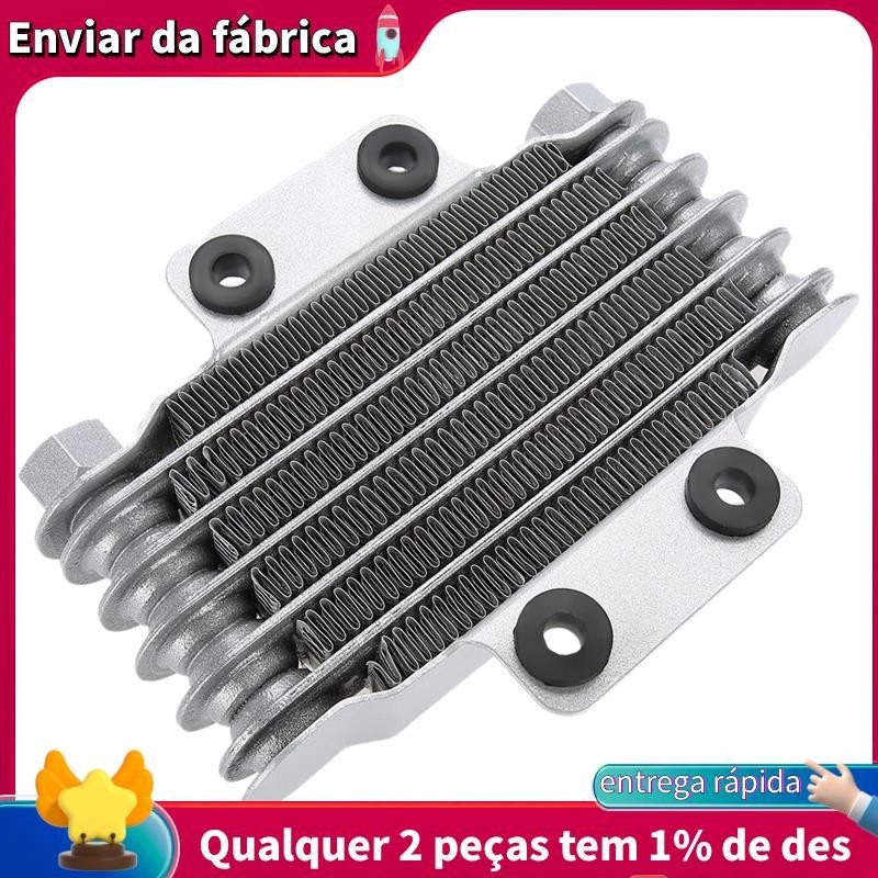Radiador De Resfriamento De Óleo De Motor De Motocicleta 85Ml Universal Silver Aluminum Para 100Cc-250Cc Dirt Bike Atv
