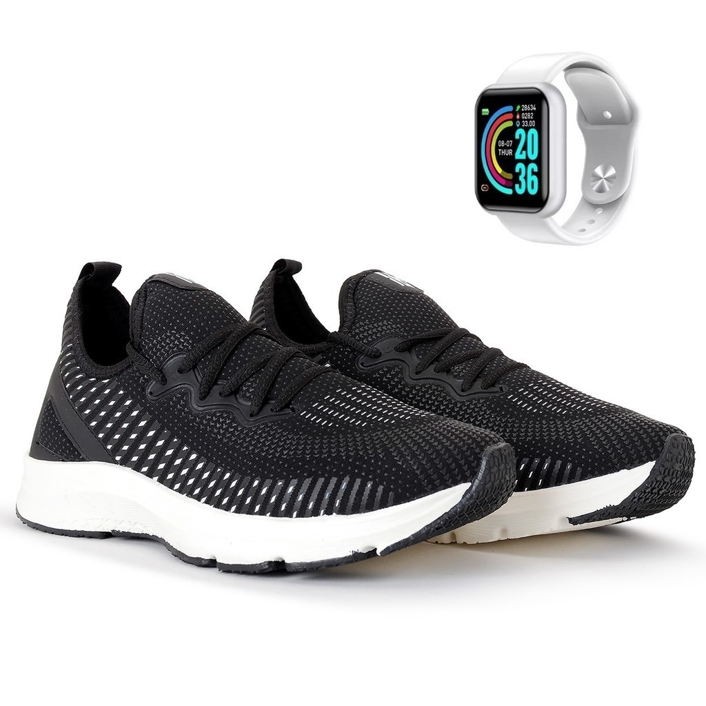 Tênis Academia Feminino Caminhada Treino Esportivo Olymp BF Shoes + Smartwatch