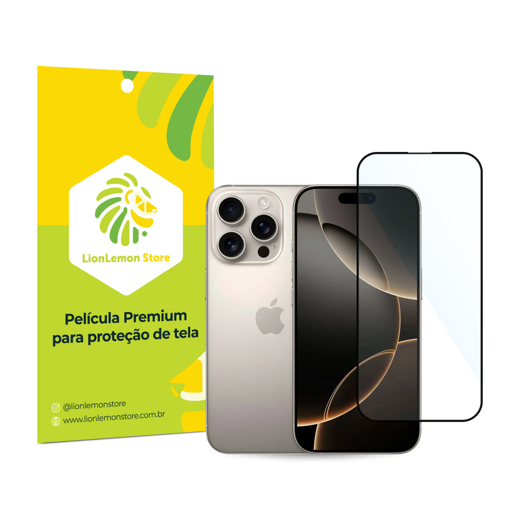 Película de Vidro Ultrashield LionLemon para iPhone 16 Pro