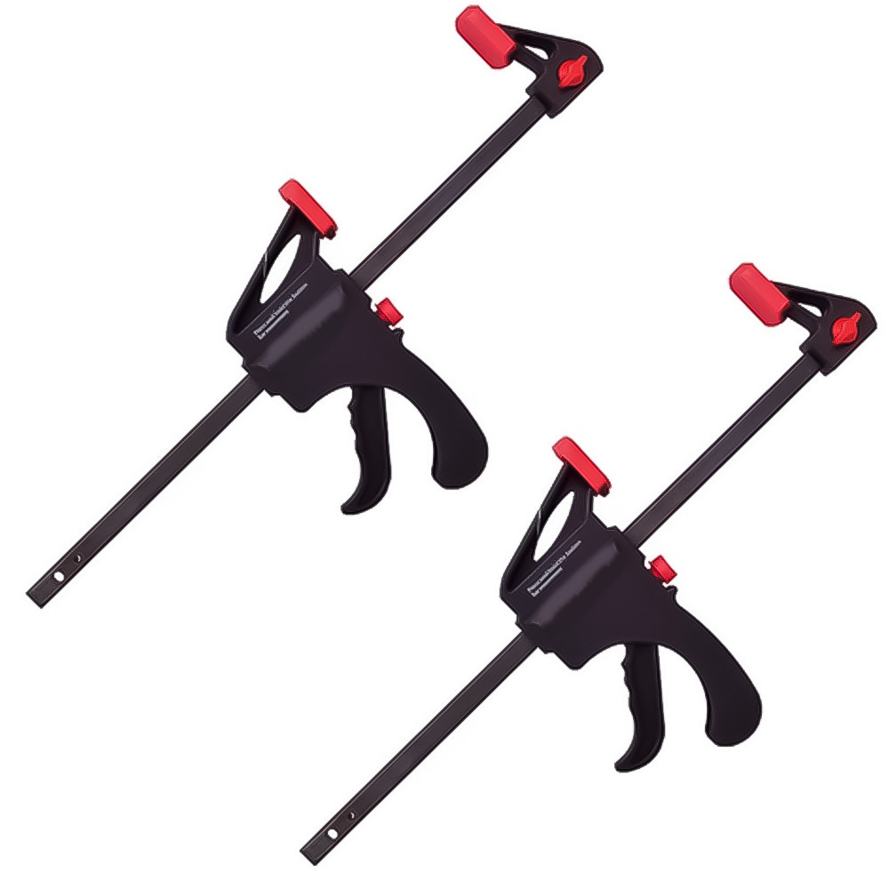 2 Grampo Sargento Automático 12Pol. 300mm Aperto Rápido Seguro Marcenaria Carpintaria Profissional - Home & Living