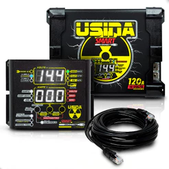 Kit Usina Smart Connect Fonte 120 Amperes Bivolt + Central Controle com Voltímetro