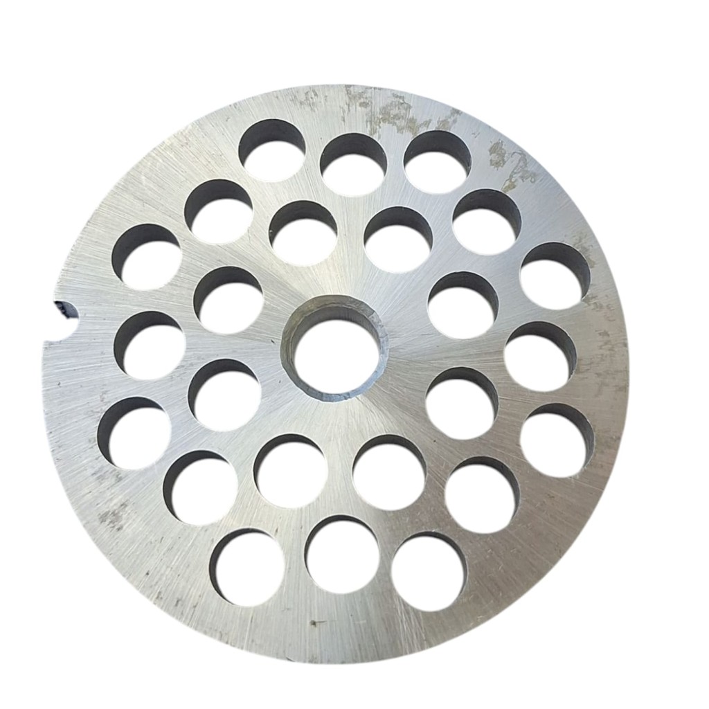 DISCO DE MOEDOR DE CARNE BOCA 22 COM FURO 10MM 22/10 AÇO CARBONO REDE PARA MOEDOR DE CARNE