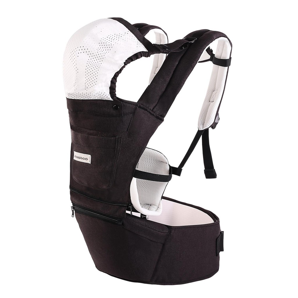 Canguru 3 em 1 Chloe Mesh Black 2024 KikkaBoo em Oferta na Shopee