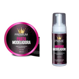 Kit 1un Pasta Modeladora 150g PREMIUM/ALPHA HAIR + 1un Mousse Modelador Prime 150ml em Oferta na Shopee
