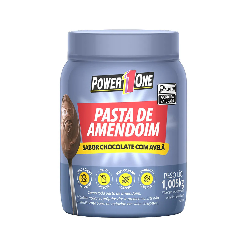 Pasta de Amendoim com Chocolate e Avelã 1kg - Power One
