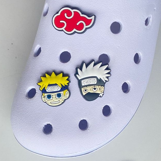 03 Pins/Bottons Emborrachados Para Babuche - Naruto