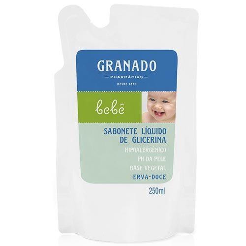 Sabonete Líquido de Glicerina Refil Granado Bebê Erva Doce 250ml em Oferta na Shopee