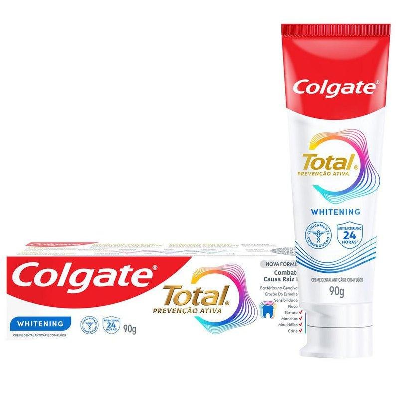Creme Dental Colgate Total 12 Whitening 90g em Oferta na Shopee