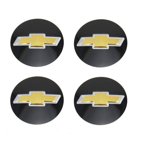 Jogo Emblema Logo Adesivo Centro Roda Gm Chevrolet 55mm