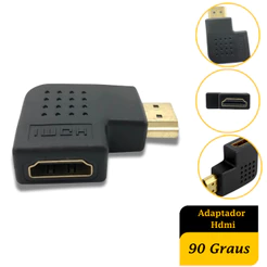 Adaptador Hdmi 90 Graus Em L Hdmi M X Hdmi F Horizontal