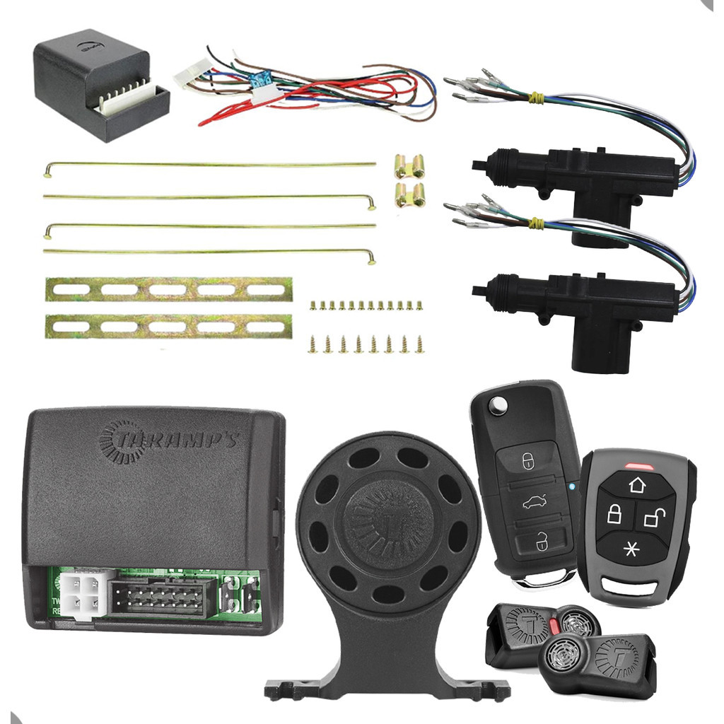 Alarme Taramps Automotivo TW20CH G4 + Chave Canivete + Controle Remoto + Trava Universal KX3 - Spare Parts and Accessories for Vehicles