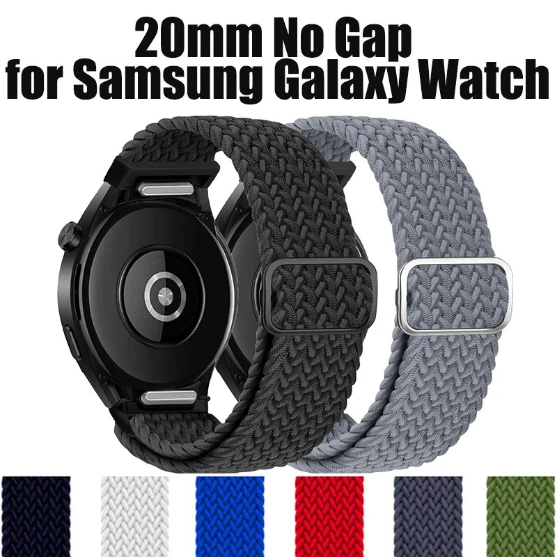 Pulseira para Samsung Galaxy Watch 7 6 5 4 FE 40mm 44mm 5 Pro 45mm Classic 42mm 46mm 43mm 47mm Nylon